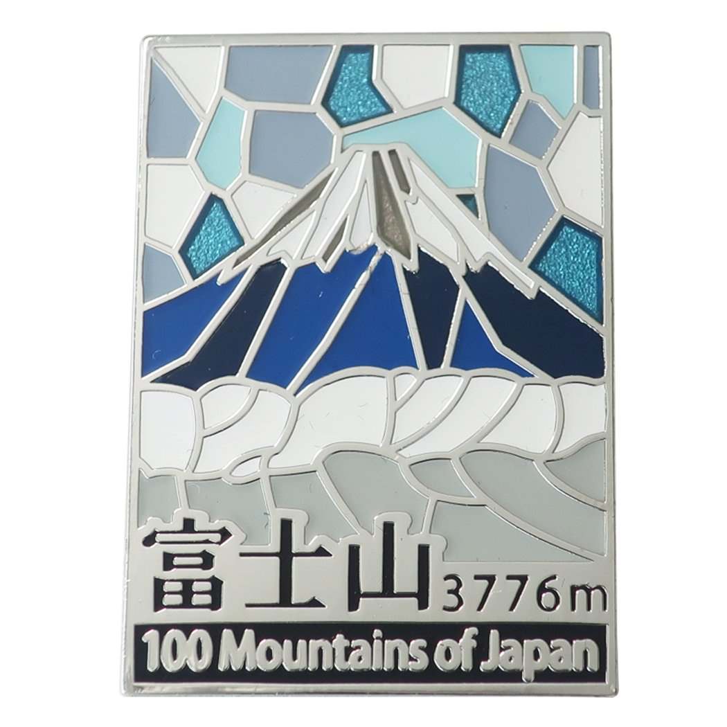 Stained-Style Mount Fuji Pin Badge