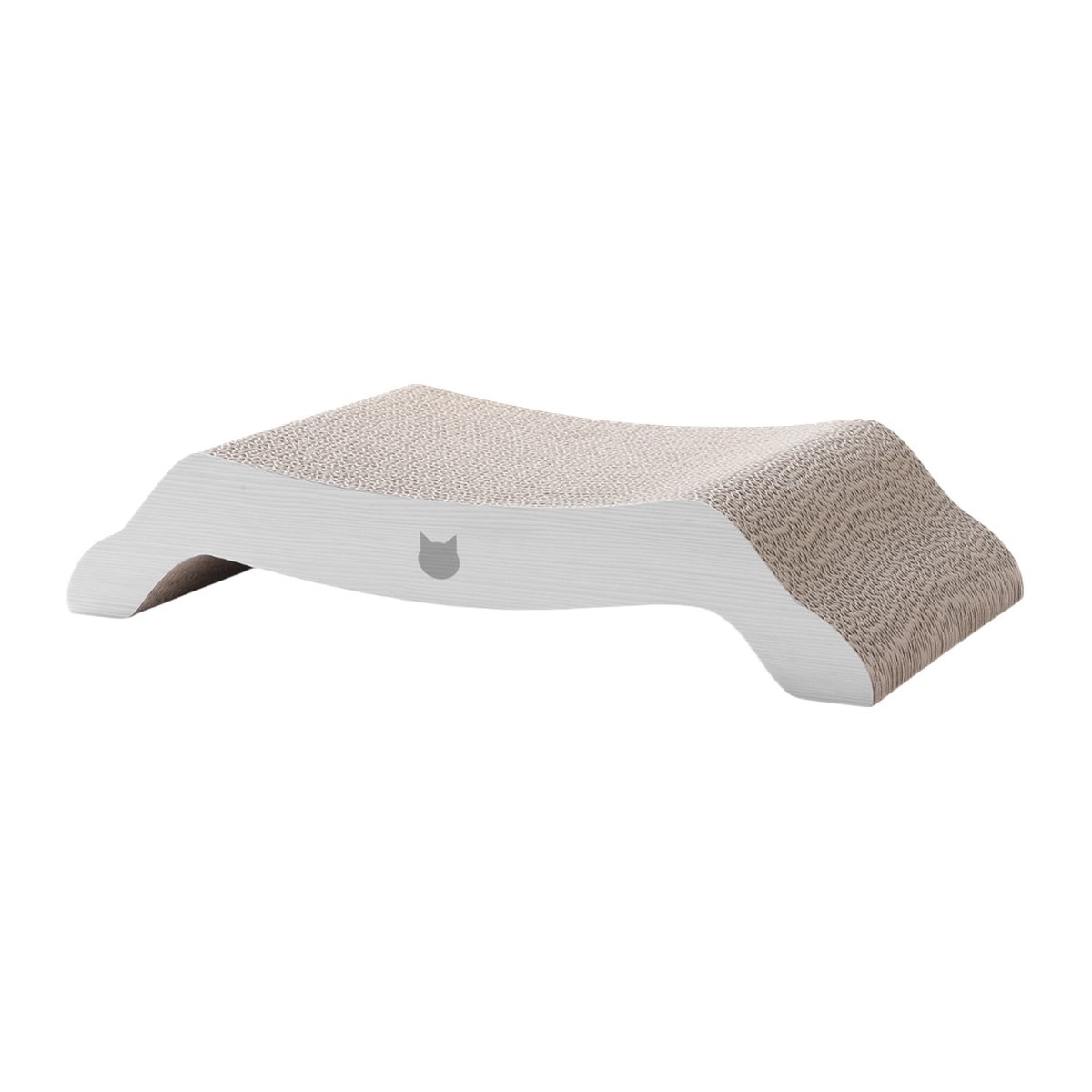Necoichi Cardboard Cat Scratcher Bed, Size M (White)